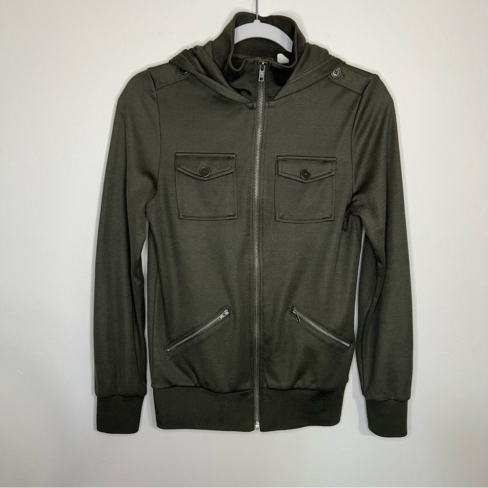 BDG Olive Green Hooded Zipup Jacket size small
